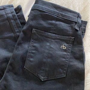 Rag & Bone Skinny Jeans with real leather detailing like chaps!